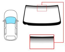 PARE-BRISE AUDI A8 1999-2002 AVANT / VERT BANDE GRIS 