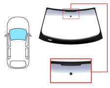 PARE-BRISE AUDI Q3 2011-2015 AVANT / VERT BANDE GRISE / ACOUSTIQUE / AVEC BASE MIROIR / JOINTS PRÉMONTÉS