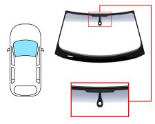 PARE-BRISE AUDI Q3 2011-2015 AVANT / VERT BANDE GRISE / ACOUSTIQUE / AVEC BASE MIROIR / AVEC CAPTEUR / JOINTS PRÉMONTÉS