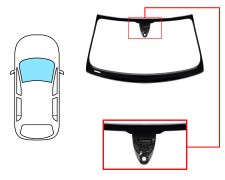 PARE-BRISE AUDI Q5 2008-2012 AVANT / VERT / ACOUSTIQUE / AVEC BASE MIROIR / AVEC CAPTEUR MODIFIÉ / AVEC SUPPORT CAMÉRA / JOINTS PRÉMONTÉS