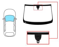 PARE-BRISE AUDI Q7 2006-2009 AVANT / VERT / CHAUFFANT / AVEC BASE MIROIR / AVEC CAPTEUR / AVEC SUPPORT CAMÉRA / JOINTS PRÉMONTÉS