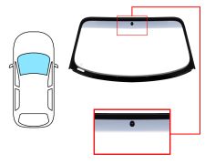 PARE-BRISE AUDI TT 1998-2005 COUPÉ / CABRIOLET / AVANT / VERT BANDE GRISE / AVEC BASE MIROIR A 5,00CM / JOINTS PRÉMONTÉS
