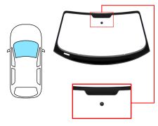 PARE-BRISE AUDI TT 2006-2010 CABRIOLET / AVANT / VERT / AVEC BASE MIROIR 14,50CM / JOINTS PRÉMONTÉS