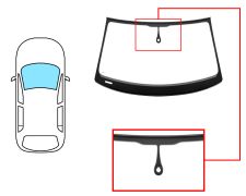 PARE-BRISE AUDI A7 2010-2014 AVANT / VERT / AVEC CAPTEUR / JOINTS PRÉMONTÉS 
