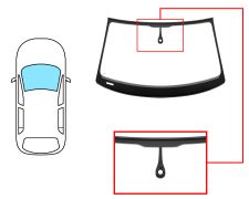 PARE-BRISE AUDI A7 2010-2014 AVANT / VERT / ACOUSTIQUE / AVEC CAPTEUR MODIFIÉ / JOINTS PRÉMONTÉS 
