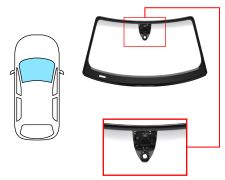 PARE-BRISE AUDI TT 2014-2018 COUPÉ / AVANT / VERT BANDE GRISE / AVEC CAPTEUR / AVEC SUPPORT CAMÉRA / JOINTS PRÉMONTÉS