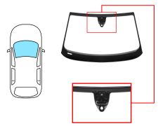 PARE-BRISE AUDI A8 2010-2013 AVANT / VERT / ACOUSTIQUE / AVEC CAPTEUR / AVEC SUPPORT CAMÉRA / JOINTS PRÉMONTÉS