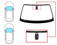 PARE-BRISE BMW SERIE 1 (E81-E87) 2003-2007 3/5 PORTES / AVANT / VERT / AVEC BASE MIROIR / AVEC CAPTEUR