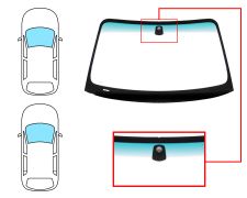 PARE-BRISE BMW SERIE 1 (E81-E87) 2003-2007 3/5 PORTES / AVANT / VERT BANDE VERTE / AVEC BASE MIROIR