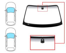 PARE-BRISE BMW SERIE 1 (E81-E87) 2003-2007 3/5 PORTES / AVANT / VERT BANDE GRISE / AVEC BASE MIROIR