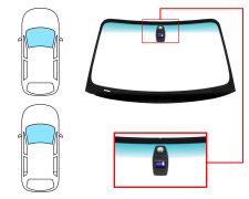 PARE-BRISE BMW SERIE 1 (E81-E87) 2003-2007 3/5 PORTES / AVANT / VERT BANDE VERTE / AVEC BASE MIROIR / AVEC CAPTEUR