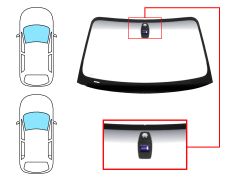 PARE-BRISE BMW SERIE 1 (E81-E87) 2003-2007 3/5 PORTES / AVANT / VERT BANDE GRISE / AVEC BASE MIROIR / AVEC CAPTEUR