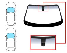 PARE-BRISE BMW SERIE 1 (F20-F21) 2012-2015 3/5 PORTES / AVANT / VERT BANDE GRISE / AVEC BASE MIROIR