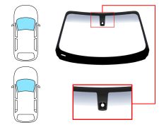PARE-BRISE BMW SERIE 1 (F20-F21) 2012-2015 3/5 PORTES / AVANT / VERT BANDE GRISE / AVEC BASE MIROIR / AVEC CAPTEUR