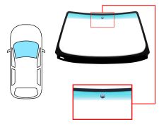 PARE-BRISE BMW SERIE 3 (E36) 1992-1999 COUPE / AVANT / VERT BANDE VERTE / AVEC BASE MIROIR 