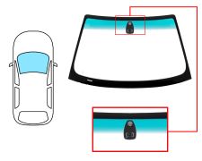 PARE-BRISE BMW SERIE 3 (E46) 1999-2003 COUPE / CABRIOLET / AVANT / VERT BANDE VERTE / AVEC BASE MIROIR / AVEC CAPTEUR