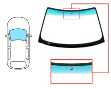 PARE-BRISE BMW SERIE 3 (E46) 2001-2004 COMPACT / AVANT / VERT BANDE VERTE / AVEC BASE MIROIR 