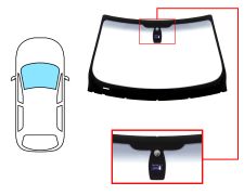 PARE-BRISE BMW SERIE 3 (E93) 2006-2010 CABRIOLET / AVANT / VERT BANDE GRISE / AVEC BASE MIROIR / AVEC CAPTEUR