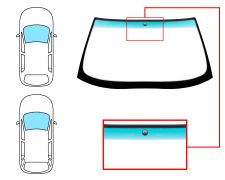 PARE-BRISE BMW SERIE 5 (E34) 1987-1995 4 PORTES / BREAK / AVANT / VERT BANDE VERTE / AVEC BASE MIROIR