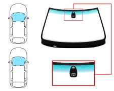 PARE-BRISE BMW SERIE 5 (E39) 1994-2001 4 PORTES / BREAK / AVANT / SOLEXTRA / BANDE VERTE / AVEC BASE MIROIR / AVEC CAPTEUR