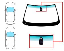 PARE-BRISE BMW SERIE 5 (E60-E61) 2003-2007 4 PORTES / BREAK / AVANT / VERT BANDE VERTE / AVEC BASE MIROIR / AVEC CAPTEUR