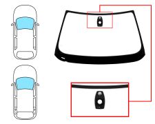 PARE-BRISE BMW SERIE 5 (E60-E61) 2003-2007 4 PORTES / BREAK / AVANT / VERT / AVEC BASE MIROIR / AVEC CAPTEUR MODIFIÉ