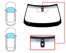 PARE-BRISE BMW SERIE 5 (F10-F11) 2010-2013 4 PORTES / BREAK / AVANT / VERT BANDE GRISE / AVEC BASE MIROIR / AVEC CAPTEUR