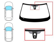 PARE-BRISE BMW SERIE 5 (F10-F11) 2010-2013 4 PORTES / BREAK / AVANT / VERT / AVEC BASE MIROIR / AVEC SUPPORT CAMÉRA / AVEC CAPTEUR