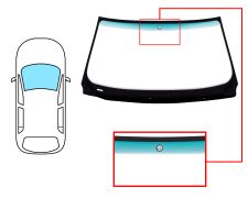PARE-BRISE BMW SERIE 7 (E65-E66) 2005-2009 AVANT / VERT BANDE VERTE / AVEC BASE MIROIR