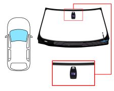 PARE-BRISE BMW SERIE 7 (E65-E66) 2003-2005 AVANT / VERT / AVEC BASE MIROIR / CHAUFFANT / AVEC CAPTEUR MODIFIÉ