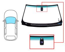 PARE-BRISE BMW SERIE 7 (E65-E66) 2005-2009 AVANT / VERT BANDE VERTE / AVEC BASE MIROIR / CHAUFFANT / AVEC CAPTEUR MODIFIÉ
