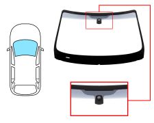 PARE-BRISE BMW X1 (E84) 2009-2012 AVANT / VERT BANDE GRISE / AVEC BASE MIROIR