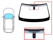 PARE-BRISE BMW X1 (E84) 2009-2012 AVANT / VERT BANDE GRISE / AVEC BASE MIROIR / AVEC CAPTEUR