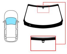 PARE-BRISE BMW X3 (E83) 2006-2010 AVANT / VERT / AVEC BASE MIROIR / JOINTS PRÉMONTÉS