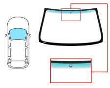PARE-BRISE BMW X5 (E53) 2000-2004 AVANT / VERT BANDE VERTE / AVEC BASE MIROIR