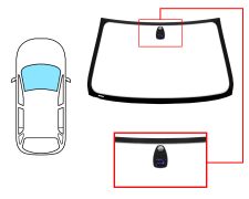 PARE-BRISE BMW X5 (E53) 2000-2004 AVANT / VERT / AVEC BASE MIROIR / AVEC CAPTEUR MODIFIÉ