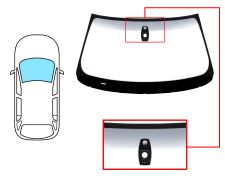 PARE-BRISE BMW X6 (E71-E72) 2007-2014 AVANT / VERT BANDE GRISE / AVEC BASE MIROIR / AVEC CAPTEUR