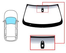 PARE-BRISE BMW X6 (E71-E72) 2007-2014 AVANT / VERT BANDE GRISE / AVEC BASE MIROIR / AVEC CAPTEUR MODIFIÉ