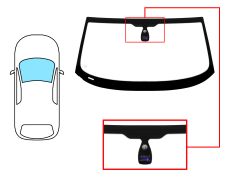 PARE-BRISE BMW Z4 (E85) 2003-2014 COUPÉ / AVANT / VERT / AVEC BASE MIROIR / AVEC CAPTEUR