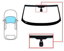 PARE-BRISE BMW Z4 (E85) 2003-2014 COUPÉ / AVANT / VERT BANDE VERTE / AVEC BASE MIROIR / AVEC CAPTEUR