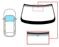 PARE-BRISE BMW X5 (E70) 2007-2010 AVANT / VERT BANDE GRISE / AVEC BASE MIROIR