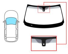 PARE-BRISE BMW X5 (F15) 2013-2018 AVANT / VERT BANDE GRISE / ACOUSTIQUE / AVEC BASE MIROIR / AVEC CAPTEUR