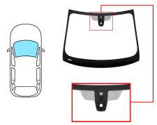 PARE-BRISE BMW SERIE 2 (F46) 2014-2018 GRAND TOURER AVANT / VERT / ACOUSTIQUE / AVEC BASE MIROIR / AVEC CAPTEUR / JOINTS PRÉMONTÉS