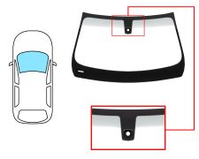 PARE-BRISE BMW SERIE 4 (F32) 2013-2017 COUPE / AVANT / VERT BANDE GRISE / AVEC BASE MIROIR / AVEC CAPTEUR