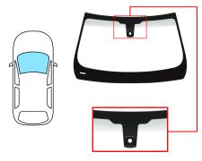 PARE-BRISE BMW SERIE 4 (F33) 2013-2017 / CABRIOLET / AVANT / VERT BANDE GRISE / AVEC BASE MIROIR / AVEC CAPTEUR