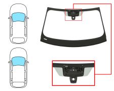 PARE-BRISE BMW SERIE 3 (G20-G21) 2018-2022 4 PORTES / BREAK / AVANT / VERT / ACOUSTIQUE / AVEC CAPTEUR / AVEC SUPPORT CAMÉRA MODIFIÉ / AFFICHAGE TÊTE HAUTE / JOINTS PRÉMONTÉS 