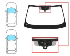 PARE-BRISE BMW SERIE 5 (G30-G31) 2016-2020 4 PORTES / BREAK / AVANT / VERT / ACOUSTIQUE / AVEC CAPTEUR / AVEC SUPPORT CAMÉRA / JOINTS PRÉMONTÉS 