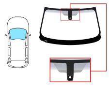 PARE-BRISE BMW X4 (F26) 2013-2018 AVANT / VERT BANDE GRISE / AVEC BASE MIROIR / AVEC CAPTEUR 