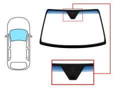 PARE-BRISE DAEWOO NUBIRA 2003-2005 4 PORTES / BREAK / AVANT / VERT BANDE BLEUE / AVEC BASE MIROIR / AVEC CAPTEUR