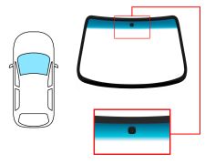 PARE-BRISE CHEVROLET AVEO 2006-2011 SEDAN / AVANT / VERT BANDE BLEUE